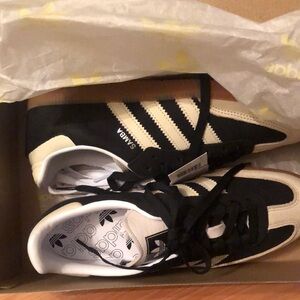 adidas Samba Black and White Athletic Shoes